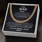 Personalized To My Man- Cuban Link Necklace