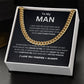 To My Man | You Make Me a Better Person | Cuban Link Necklace