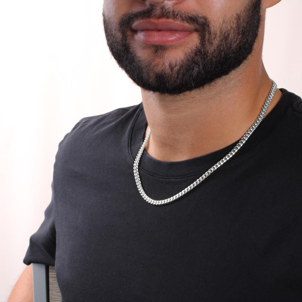 Personalized To My Man- Cuban Link Necklace