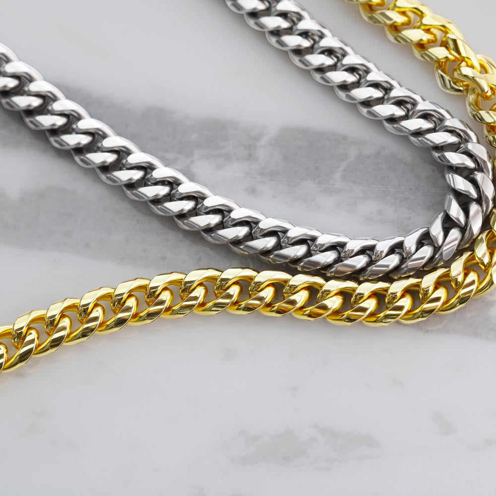 Personalized To My Man- Cuban Link Necklace