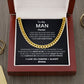 Personalized To My Man- Cuban Link Necklace