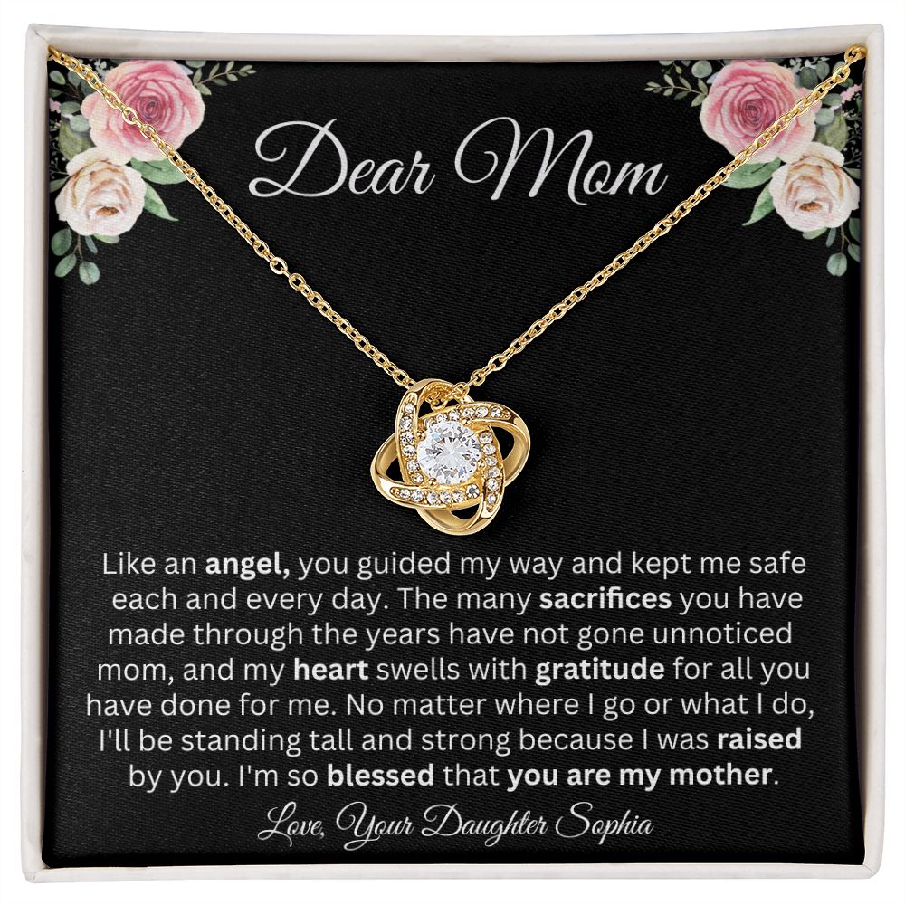 Dear Mom | You're My Angel | Love Knot Necklace