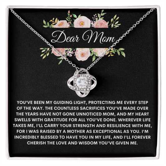 Dear Mom | You're My Guiding Light | Love Knot Necklace