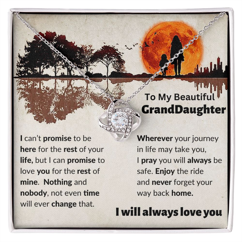 To My Granddaughter | Love Knot Necklace