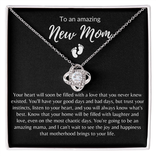 To an amazing New Mom | Love Knot Necklace
