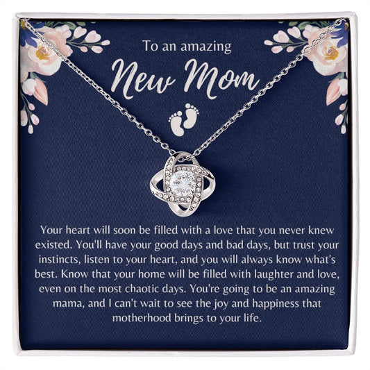 To an amazing New Mom | Love Knot Necklace