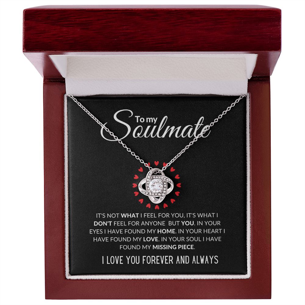 To My Soulmate| My Missing Piece | Love Knot Necklace