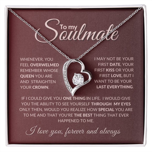 To My Soulmate|My Queen| Forever Knot Necklace